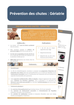 Prévention des chutes Gériatrie